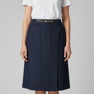 ST SOPHIA Paris Vintage Navy A-Line Skirt Fully Lined Size 44EUR